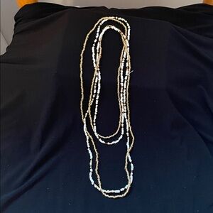 NWOT Gold And White Waist Beads